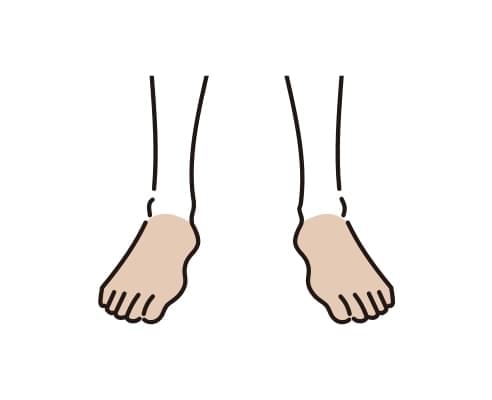 足の甲と指